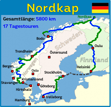 Motorradtour zum Nordkap ( Norwegen, Schweden und Finnland ) Motorradtour zum Nordkap ( Norwegen, Schweden und Finnland )
