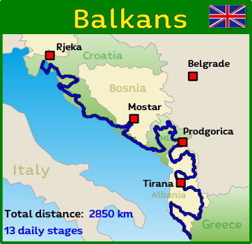 Motorcycle tour through the Balkans - Croatia - Bosnia - Montenegro - Albania - Greece