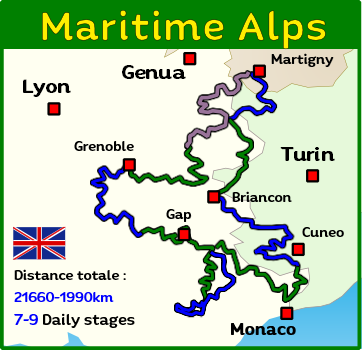 Motorcycle tour through the Maritime Alps or Western Alps with a street motorcycle