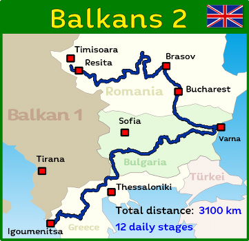 Tour overview: Motorcycle tour through the Balkans - Greece - Bulgaria - Romania